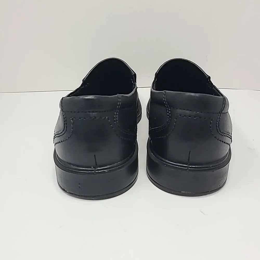 ECCO New Jersey Slip On Black Leather Loafers 42 Comfort Shock Point 8-8.5 US